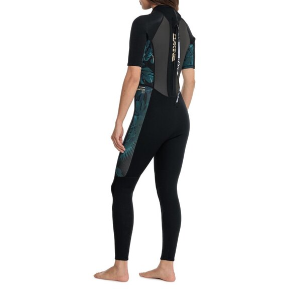 NEW DaKine Quantum Back Zip Full Wetsuit - 2, 2 mm, Short Sleeve black/blue 462s - Picture 2 of 2